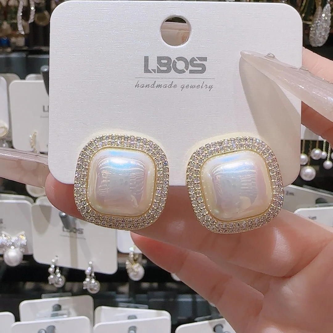 锆石铜合金925银耳环