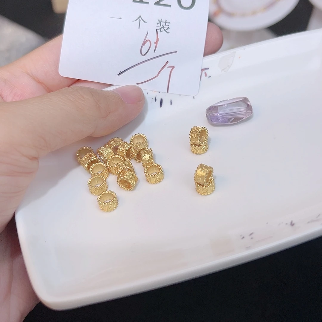 紫晶珠宝半成品银S925镀金镶嵌120