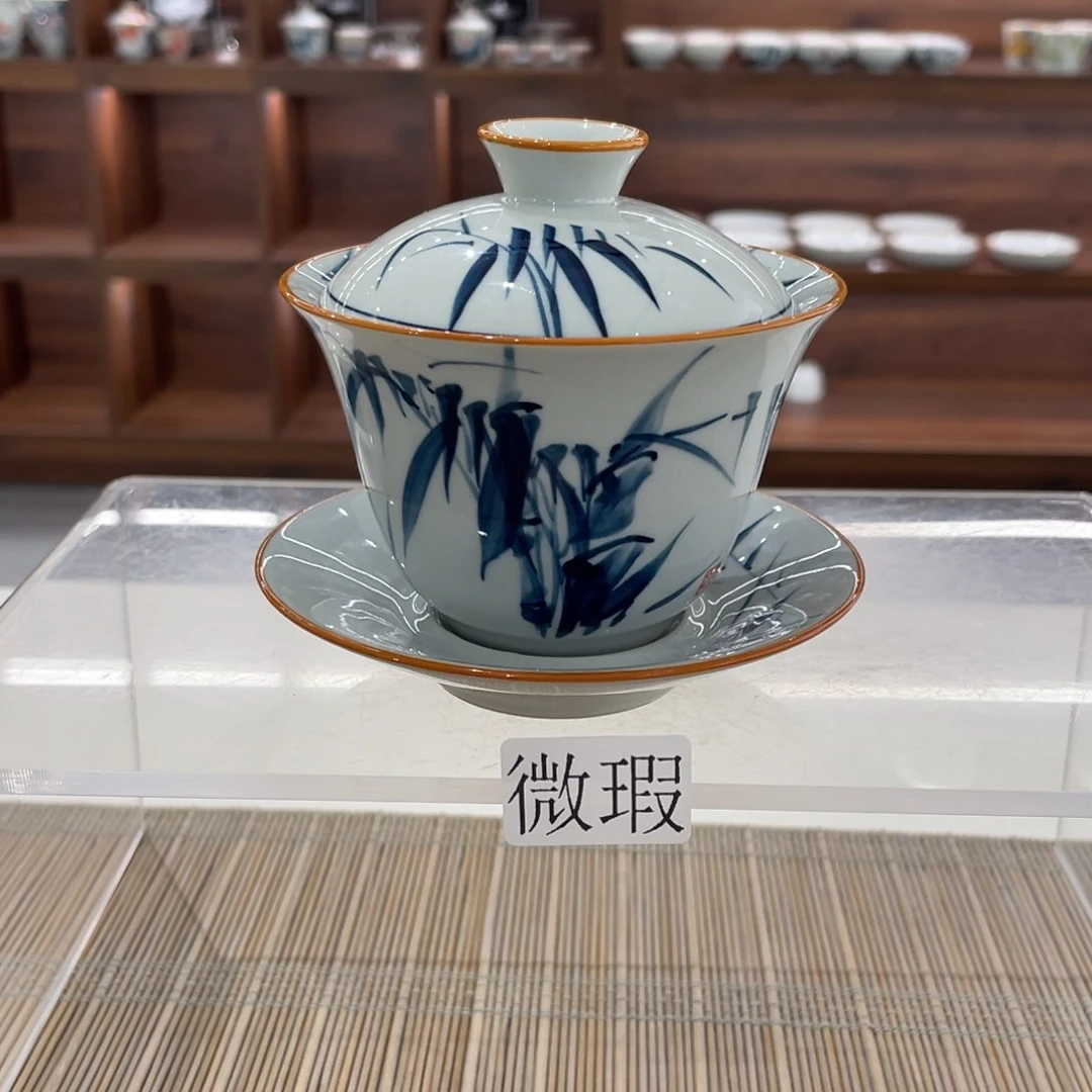 微瑕釉下彩纯手绘