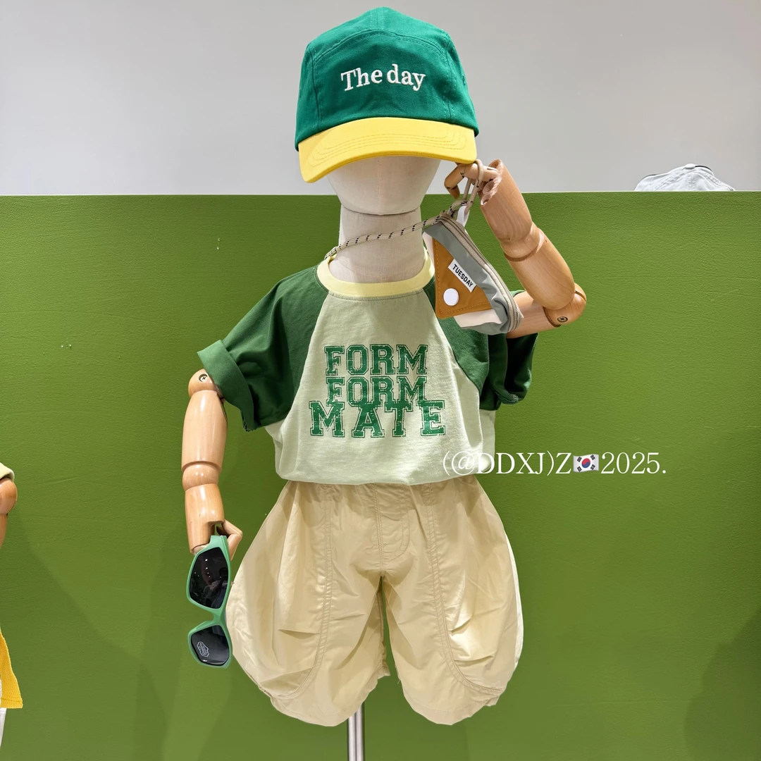 【捡漏】夏季无性别穿搭 原创亮色字母插肩袖短袖T恤25066