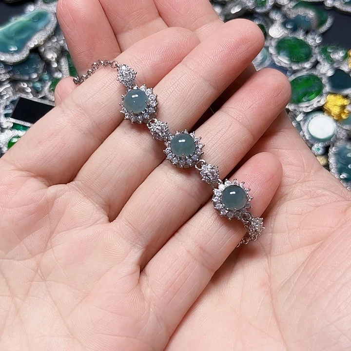 翡翠未镶嵌颈饰天然翡翠A货镶嵌