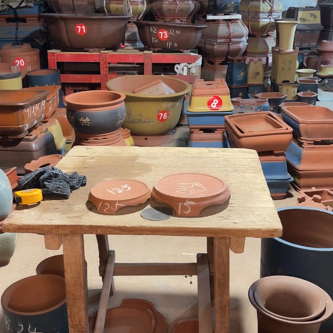 紫砂花盆托盘两个