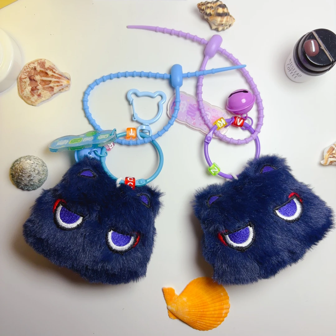吱吱叫猫猫球挂件眼镜猫挂饰原神同人猫周边公仔包包装饰挂件