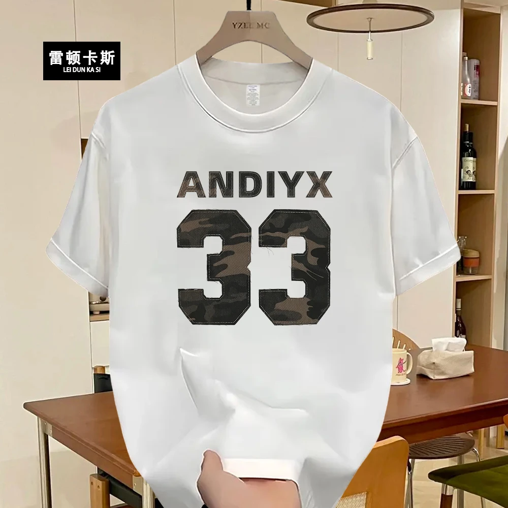 雷顿卡斯美式痞帅重磅纯棉短袖T恤青年男女款夏季ins潮牌圆领上衣