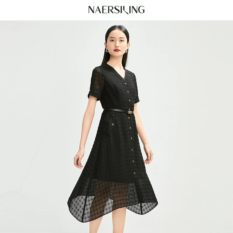 【商场同款】娜尔思连衣裙显瘦气质时尚夏季法式收腰LF06246W0