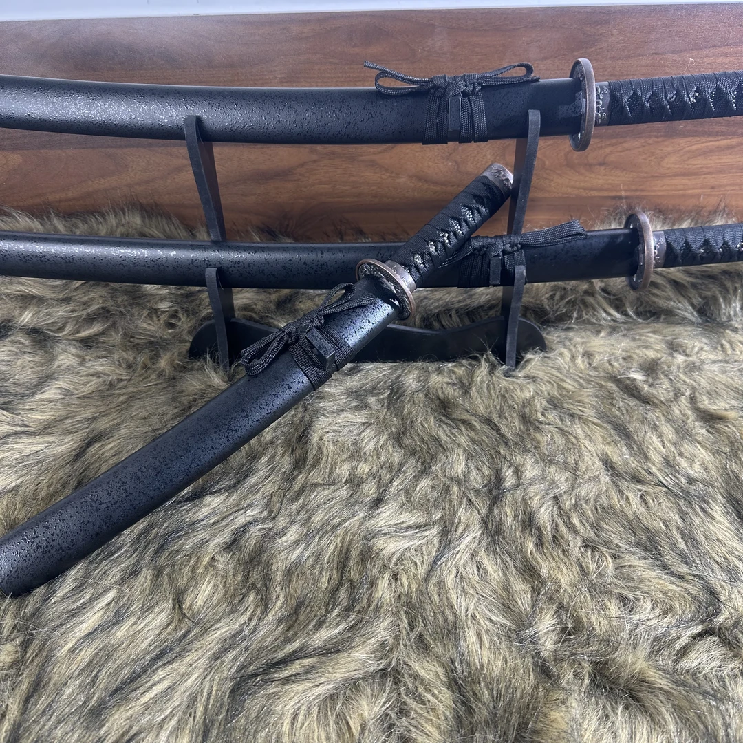 龙纹武士刀高锰钢实木油漆鞘 未开刃工艺品