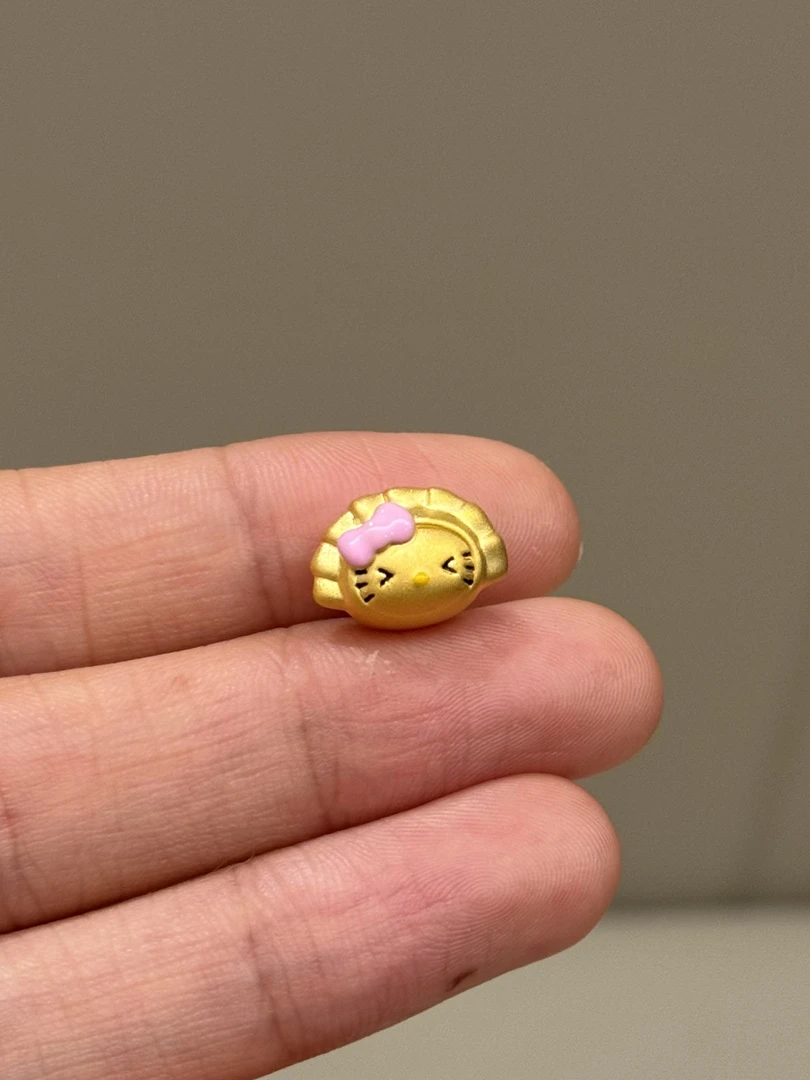 贝贝黄金 足金999 饺子kt 珐琅彩 转运珠 102