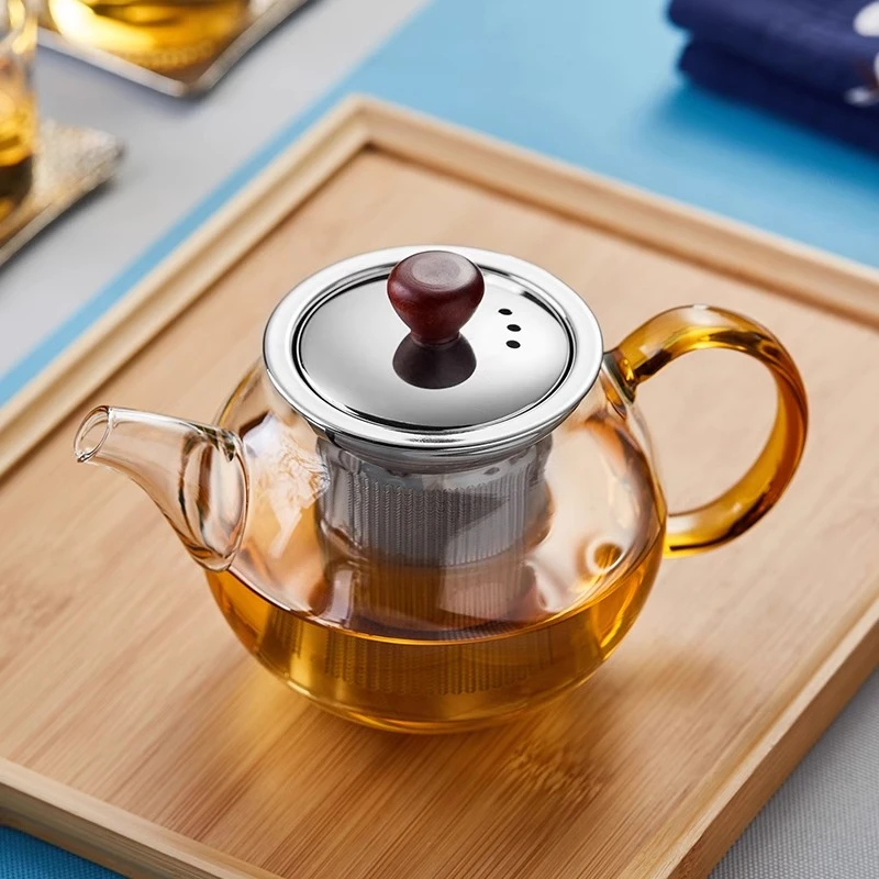 简约耐热玻璃泡茶壶日式手工加厚过滤茶水分离家用茶具