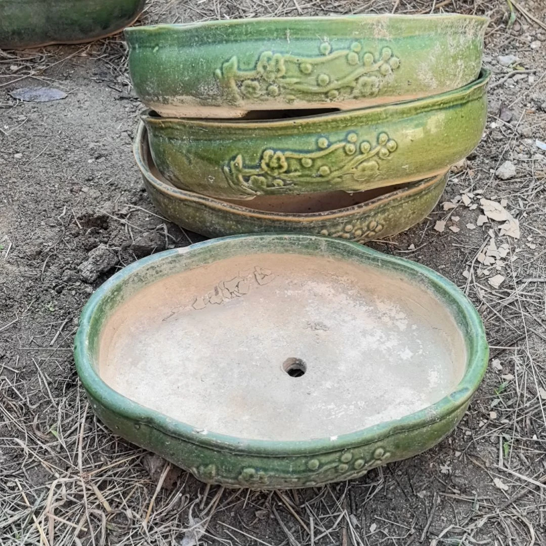 青花瓷家*石湾公仔花盆4个