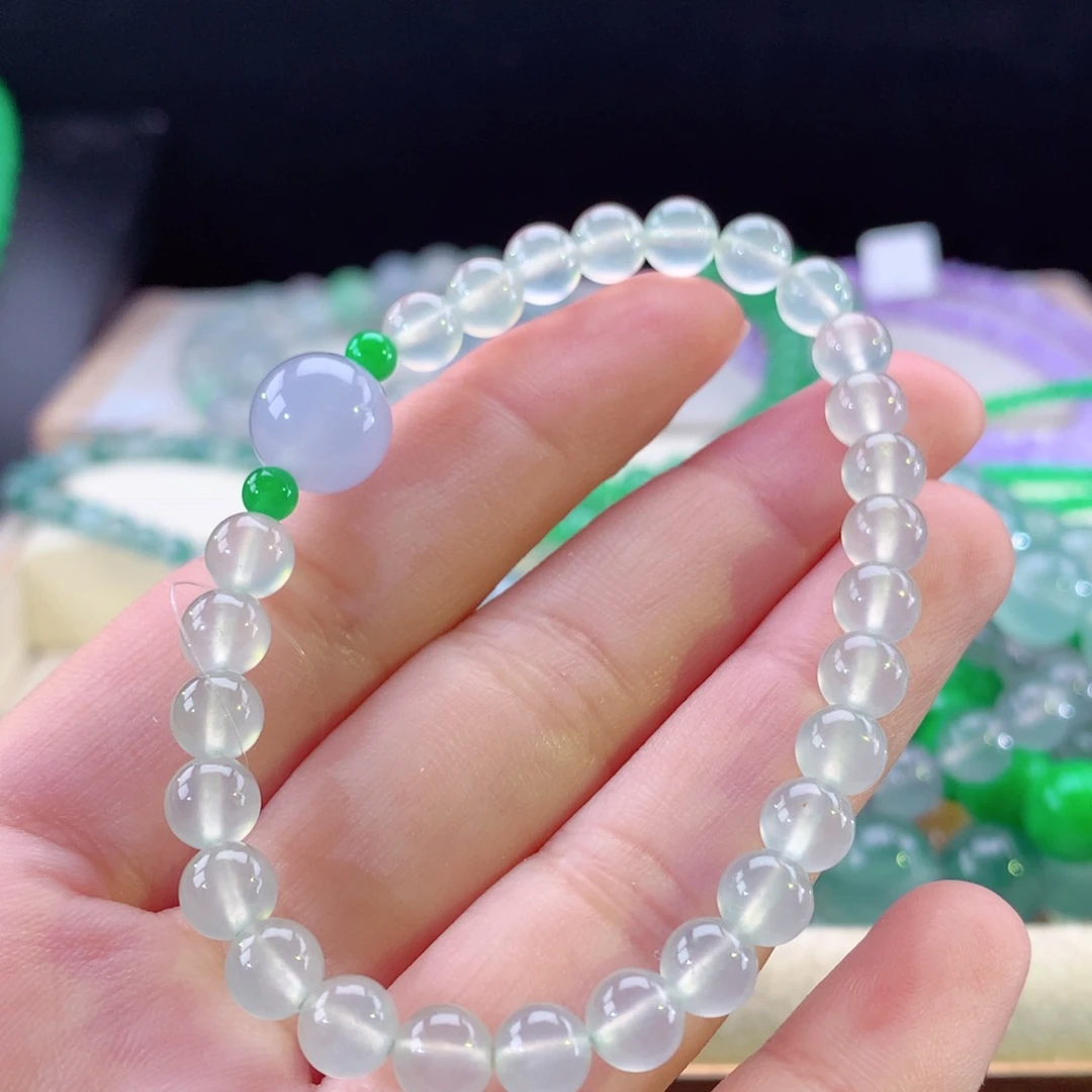 翡翠手链未镶嵌白月光