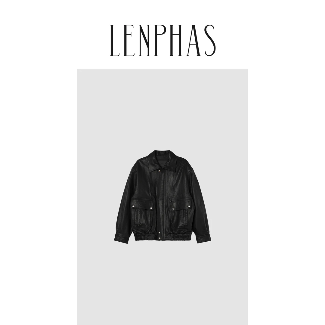 【LENPHAS】复古机车风皮衣外套