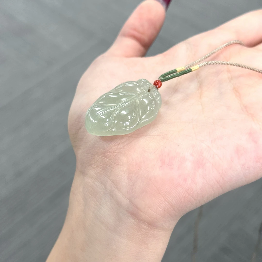 【金枝玉叶】新疆浅晴水色东陵树叶吊坠（多样性发其一）