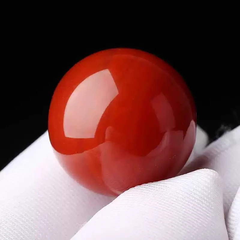 瓦西南红牛血红圆珠满色满肉14mm单颗