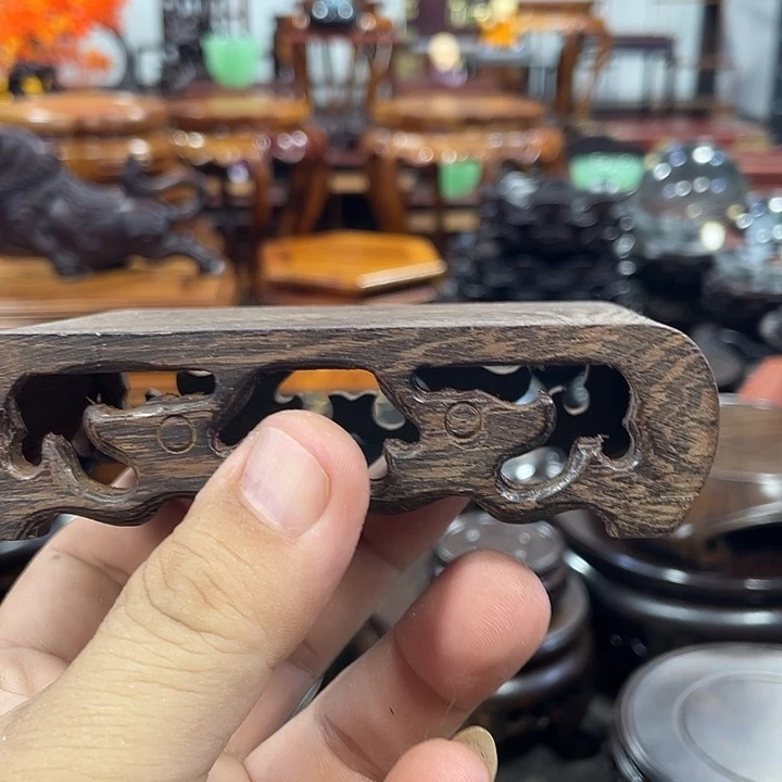 琉璃手工艺品红木底座工艺品