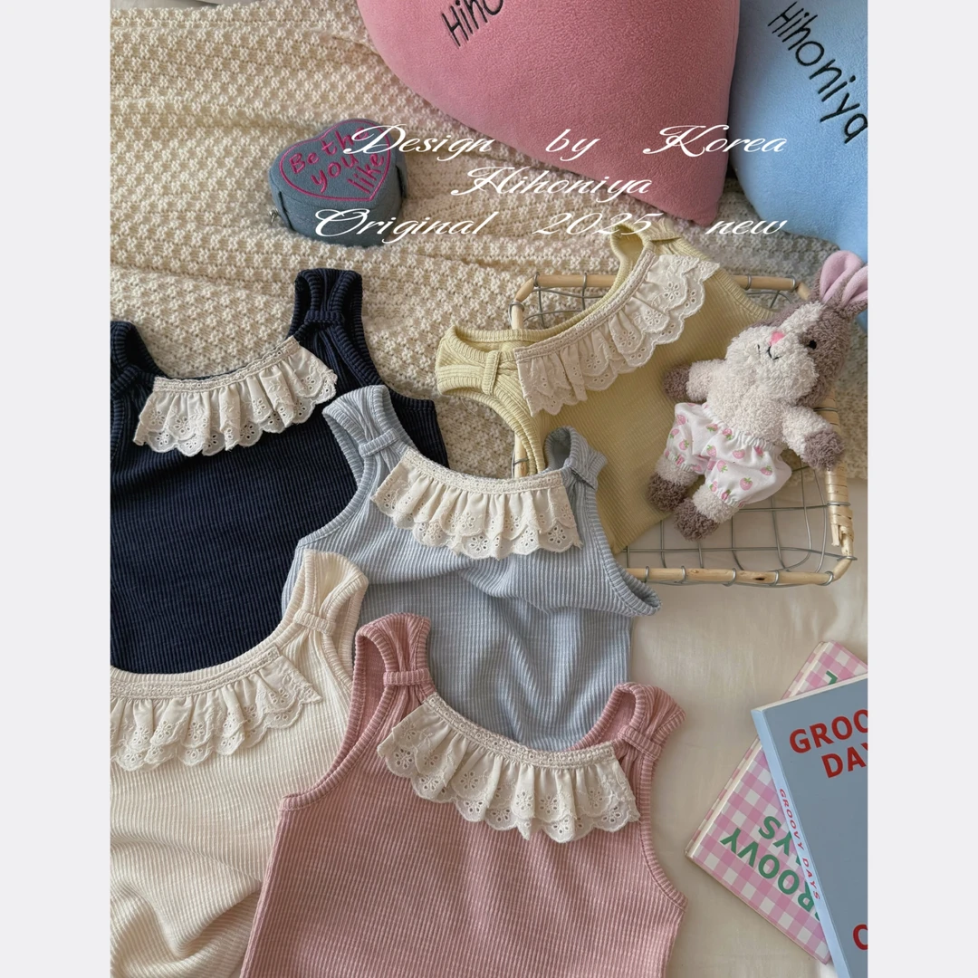 【蕾丝背心】草坪约会五Hihoniya~2025夏季宝宝蕾丝边甜美休闲背心