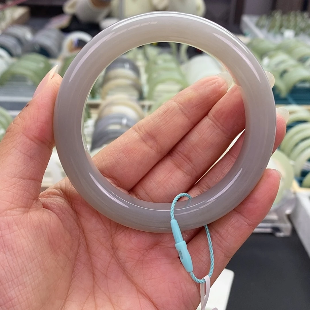 和田玉未镶嵌珠宝奇石和田玉手镯57.58