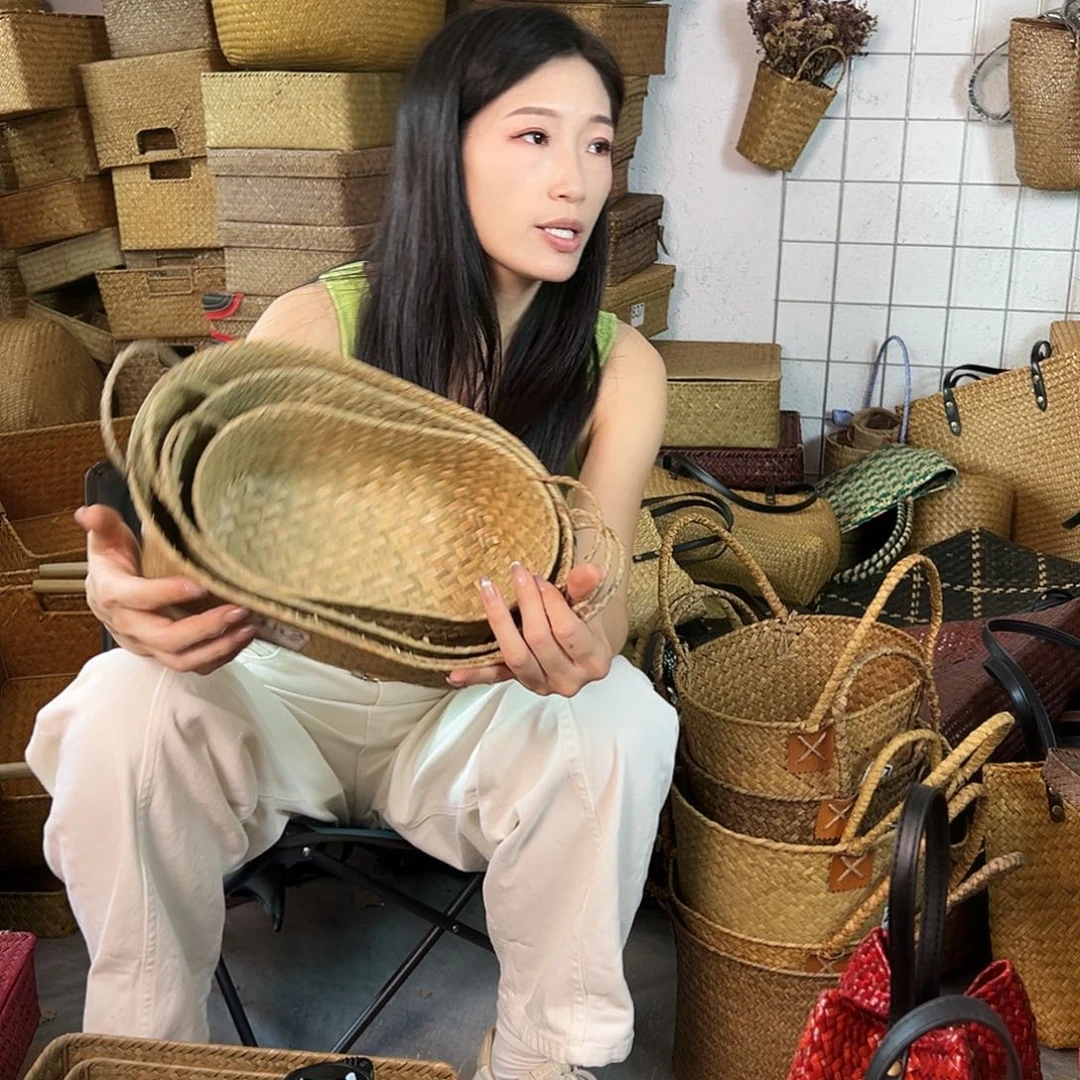 编织带草编包/草编收纳盒微瑕疵