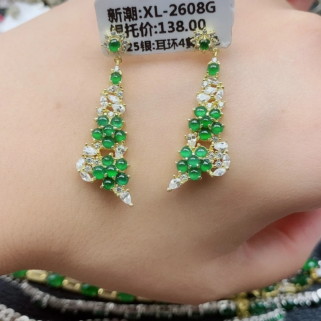 银S925镶嵌戒指翡翠