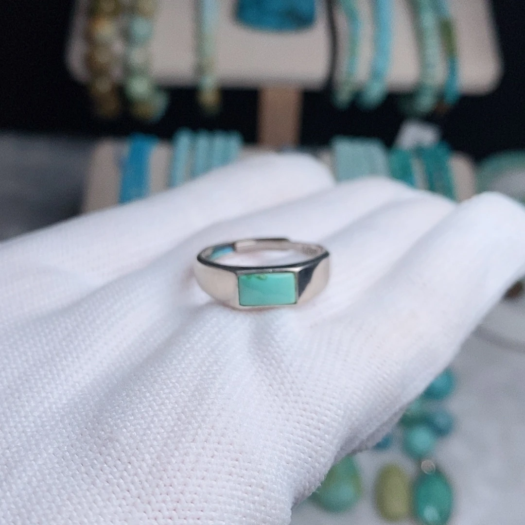 绿松石银S925镶嵌珠宝奇石