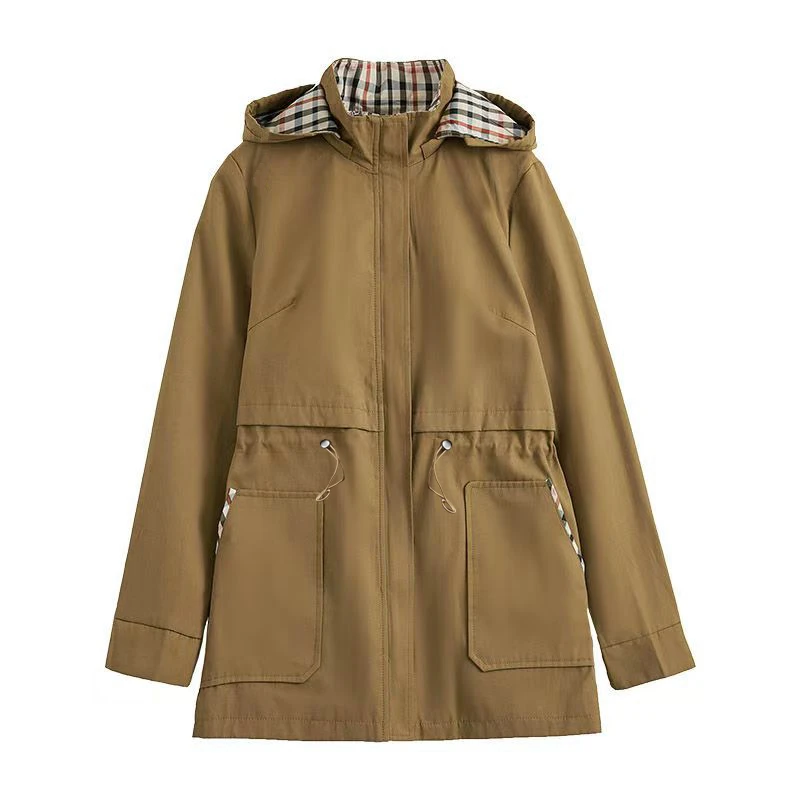 8465-春秋季新款连帽宽松薄款外套显瘦百搭女士夹克（新仓靠窗）