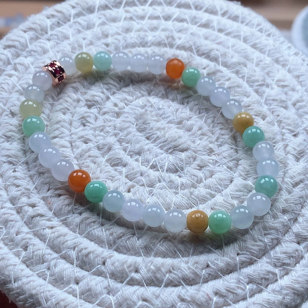 翡翠未镶嵌手串圆珠5.3