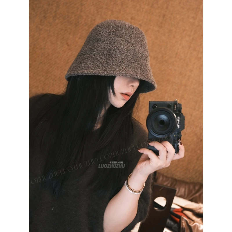 罗猪猪【托卡羊毛】小盆帽渔夫帽盆帽羊毛女款秋冬羊羔