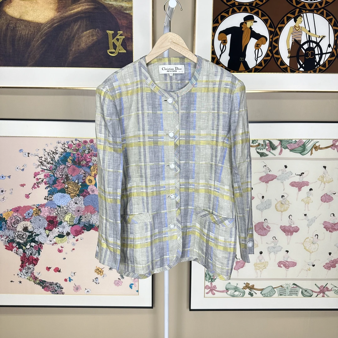 95新 DIOR/迪奥 条纹彩虹西装外套/fy2740