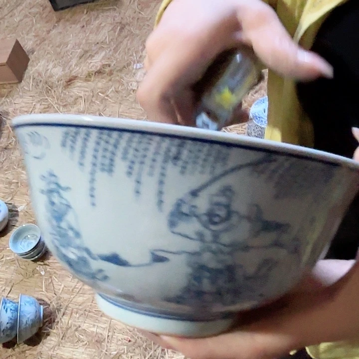 摆件景德镇高温陶瓷7寸碗麻仓土