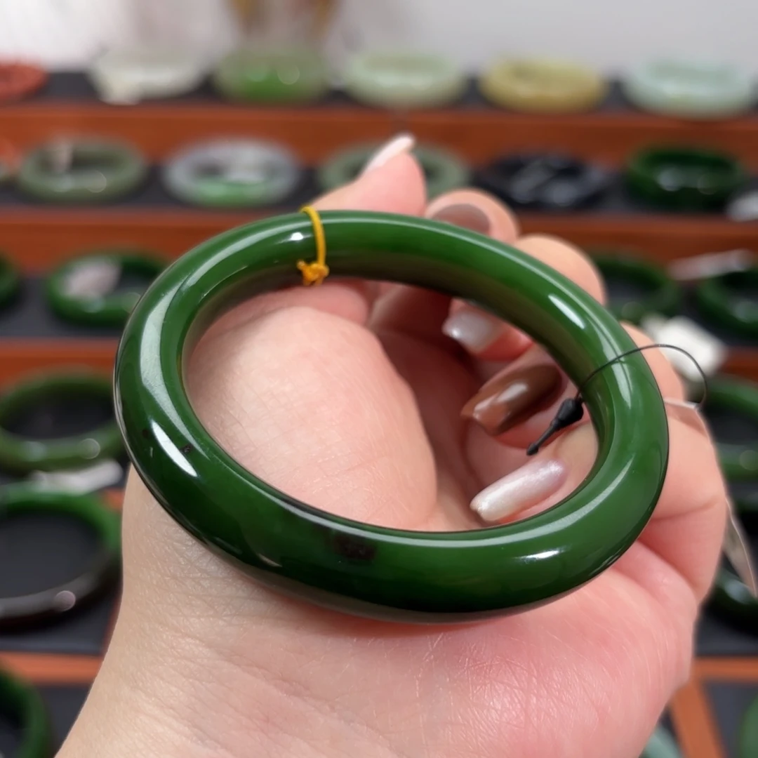 和田玉未镶嵌手镯57-58