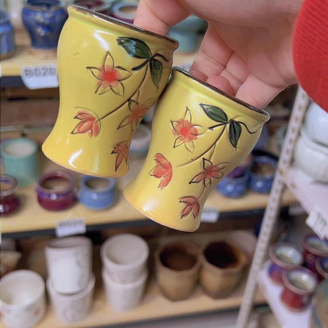 红陶陶瓷花盆当场满12包邮