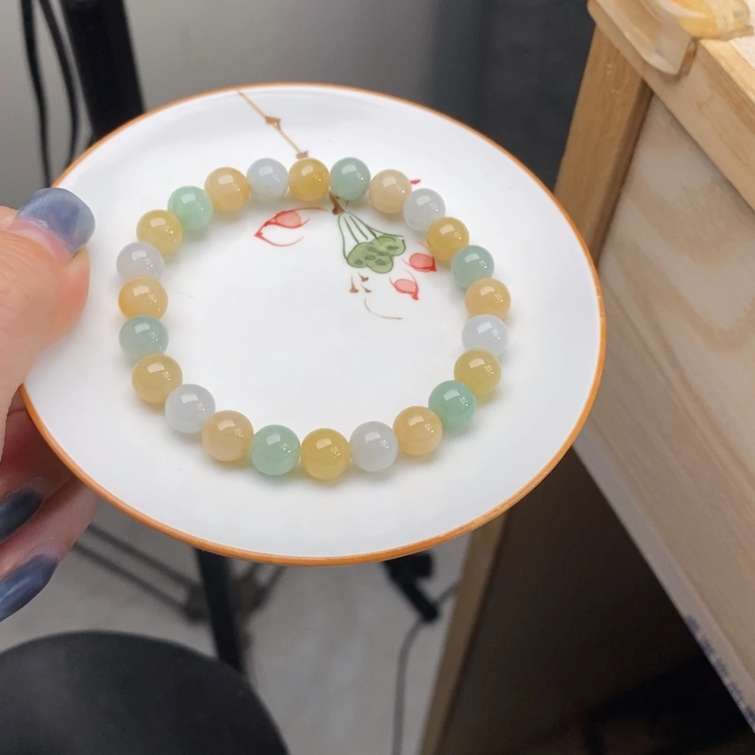 翡翠未镶嵌手链翡翠d2825卡8