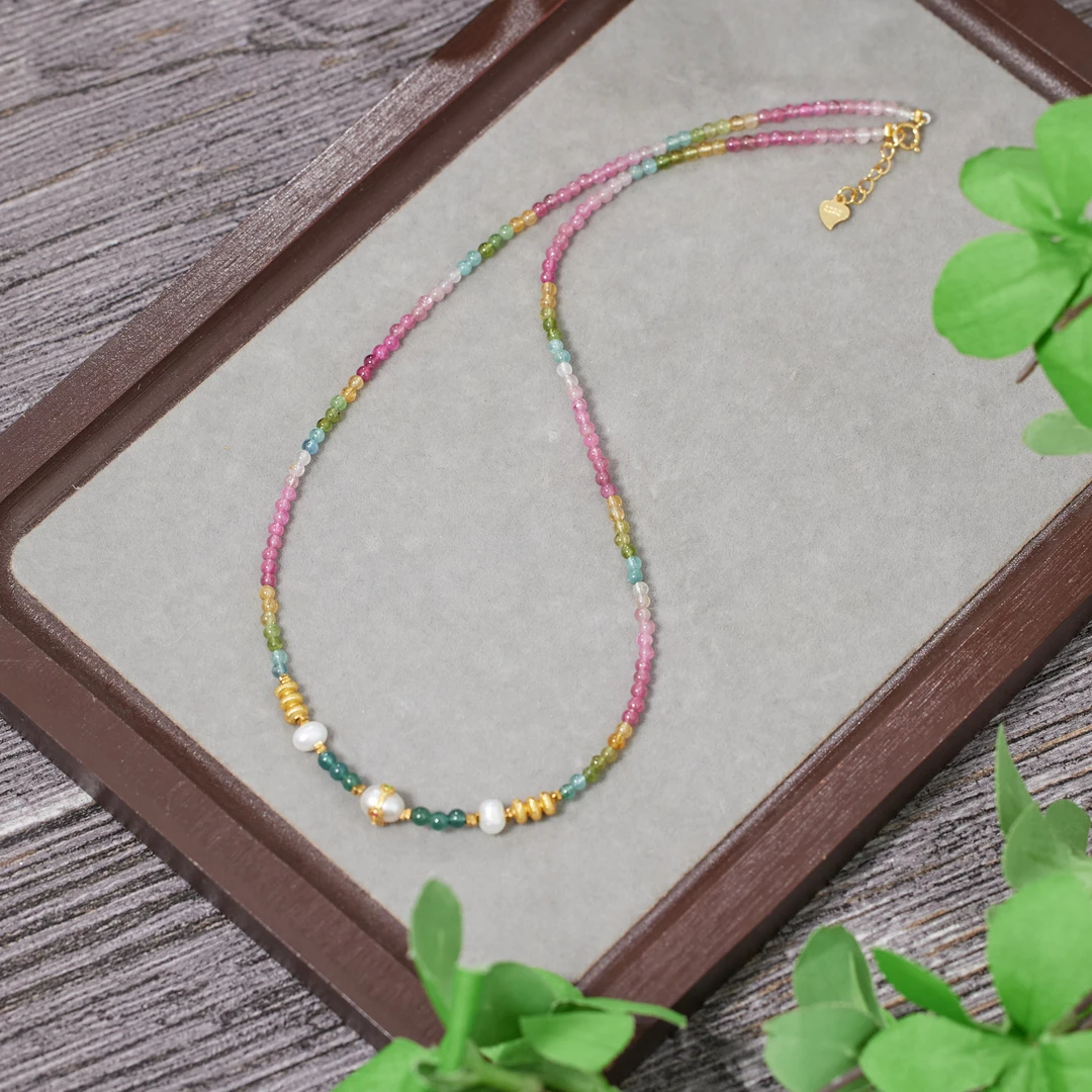 非遗好物分享【九华山】小米*碧玺项链*W0643