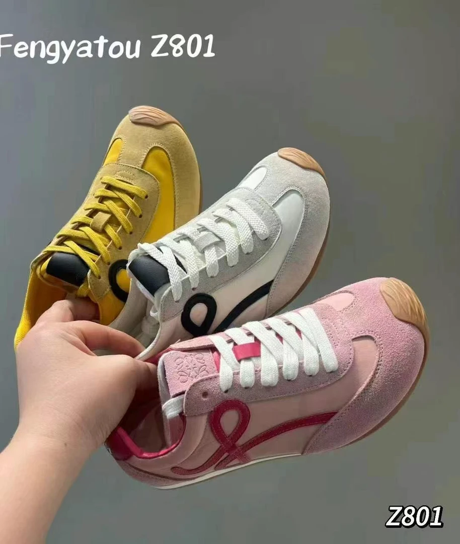 Z801 德训鞋女运动休闲鞋圆头系带轻便阿甘鞋