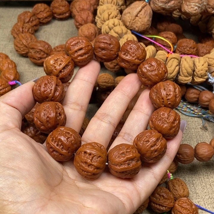 平***奇文玩核桃吊坠粗筋南瓜墩文玩核桃