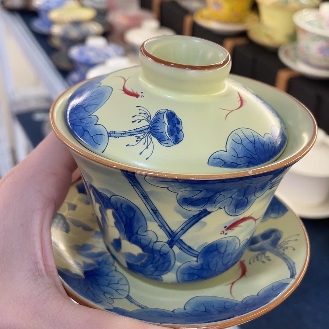 陶景德陶瓷盖碗茶具