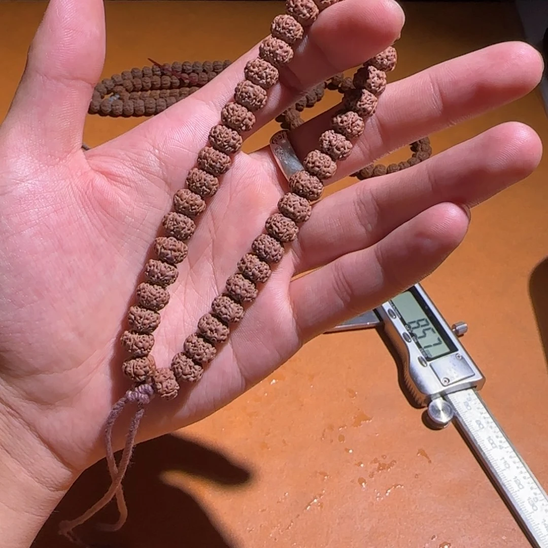 休***真金刚菩提吊坠平细手持