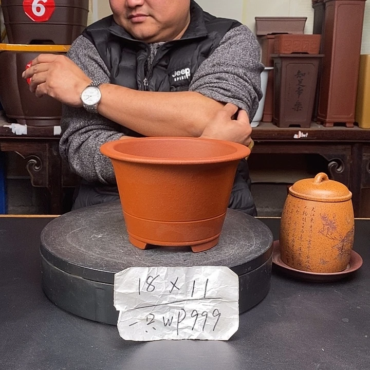紫砂花盆货号一只WP999