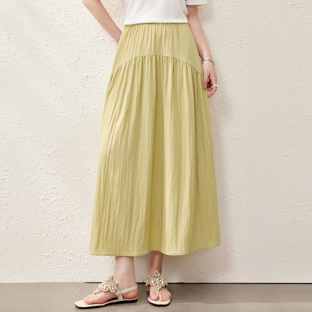 【优雅气质半身裙】纤莉秀W大码女装慵懒减龄舒适百搭半身裙QK2721