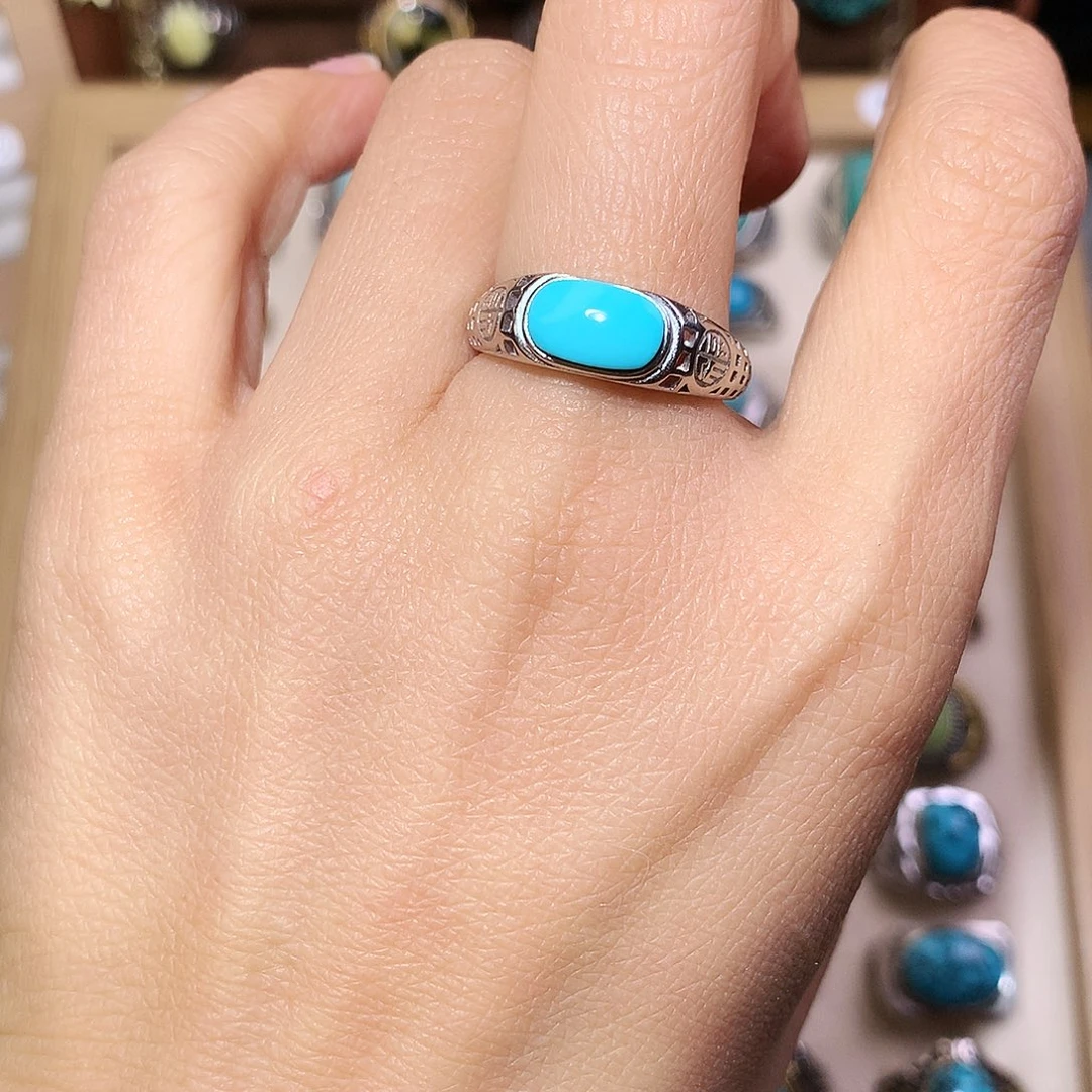 绿松石银S925镶嵌颈饰