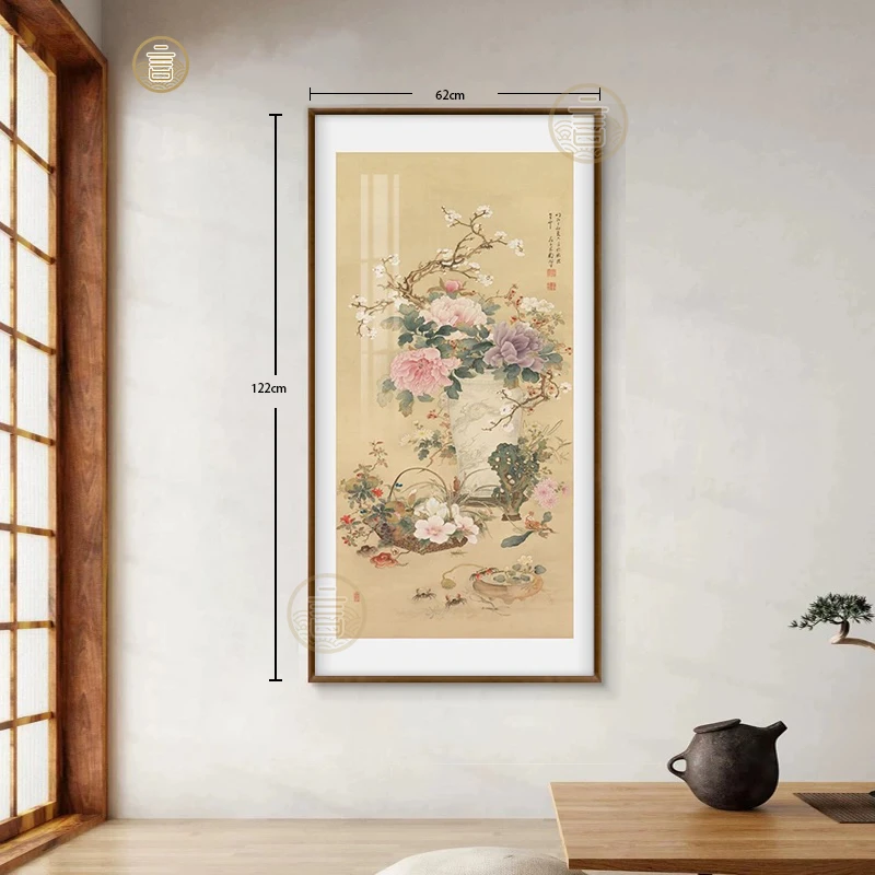 框画 装饰画百花清供图