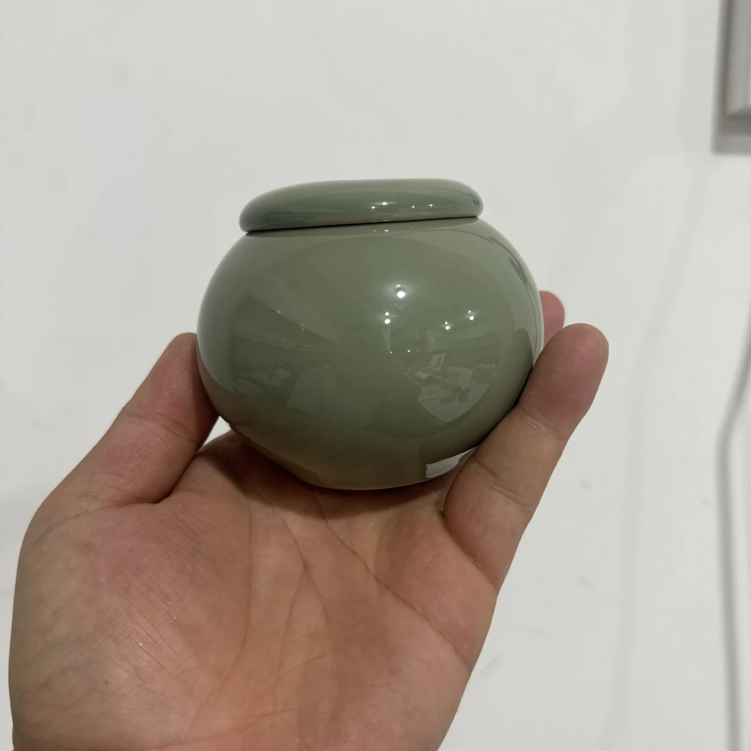 耀州窑残次素面小茶叶罐1个