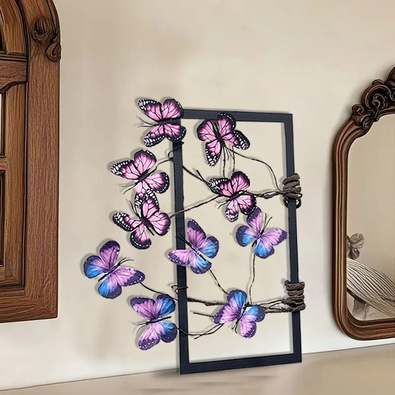 仿真蝴蝶花假花摆件新中式客厅桌面装饰品插花民宿咖啡馆软装道具