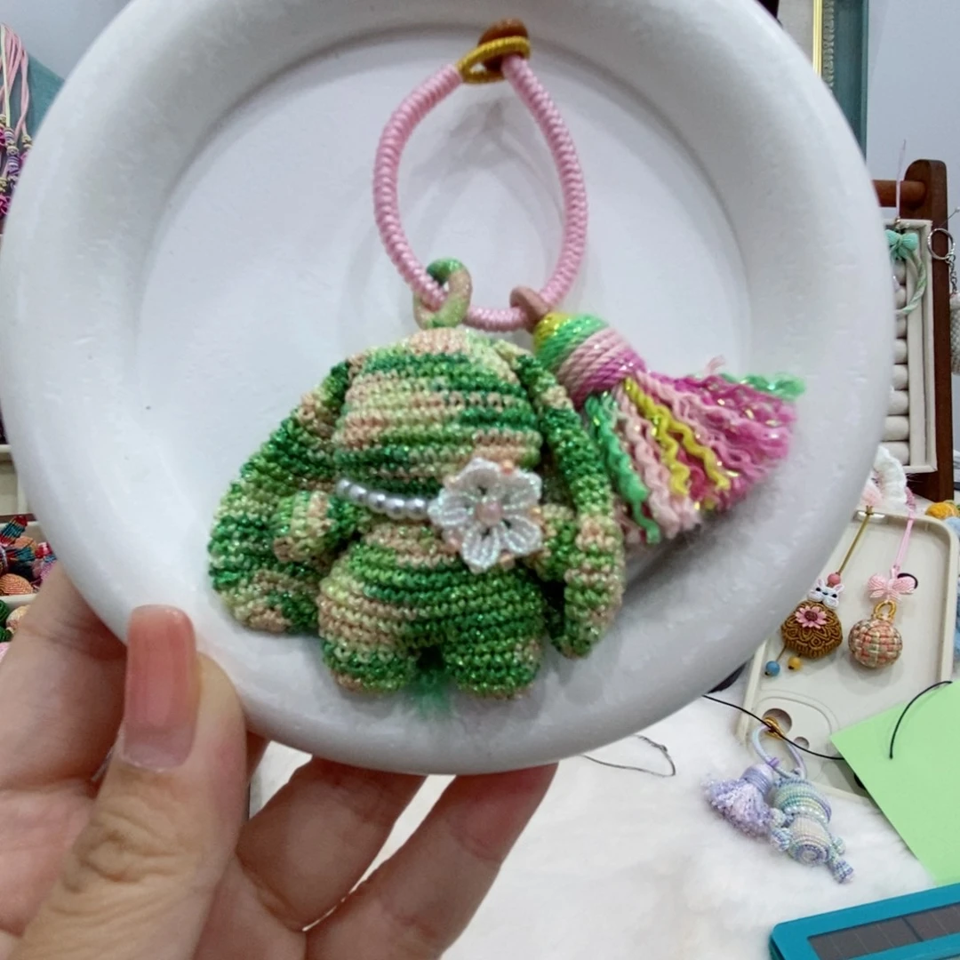 兔子挂件手工编绳