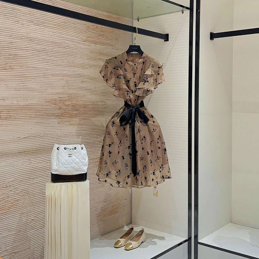 【vian专属】-夏季高级感气质赫本奢华显瘦连衣裙L-A076