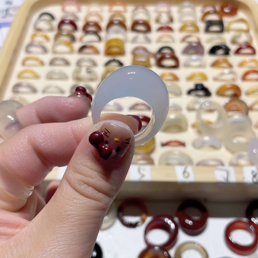 玛瑙/玉髓戒指未镶嵌?****卓