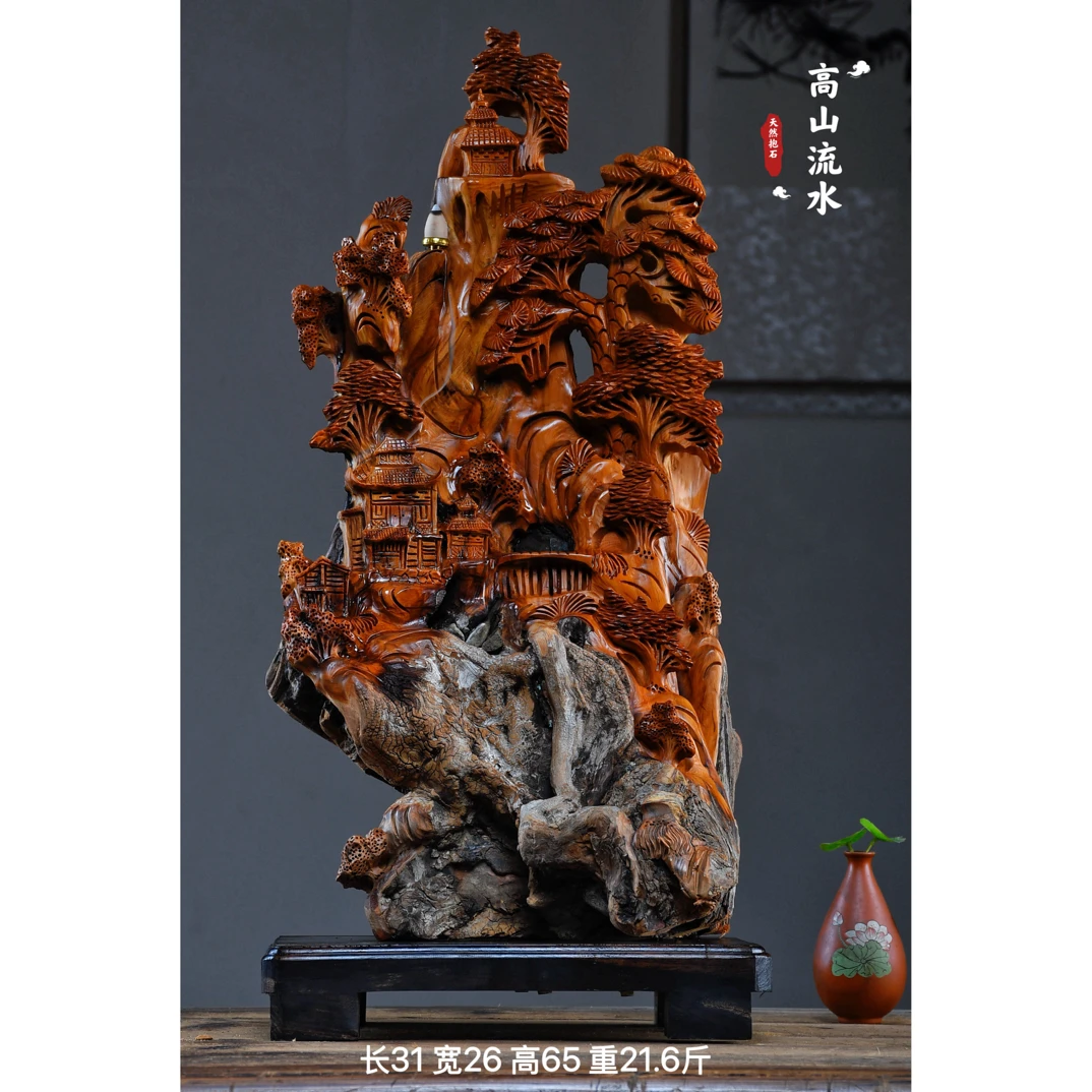 太行崖柏根雕摆件寿星弥勒佛达摩财神观音天然随型木雕雕件工艺品