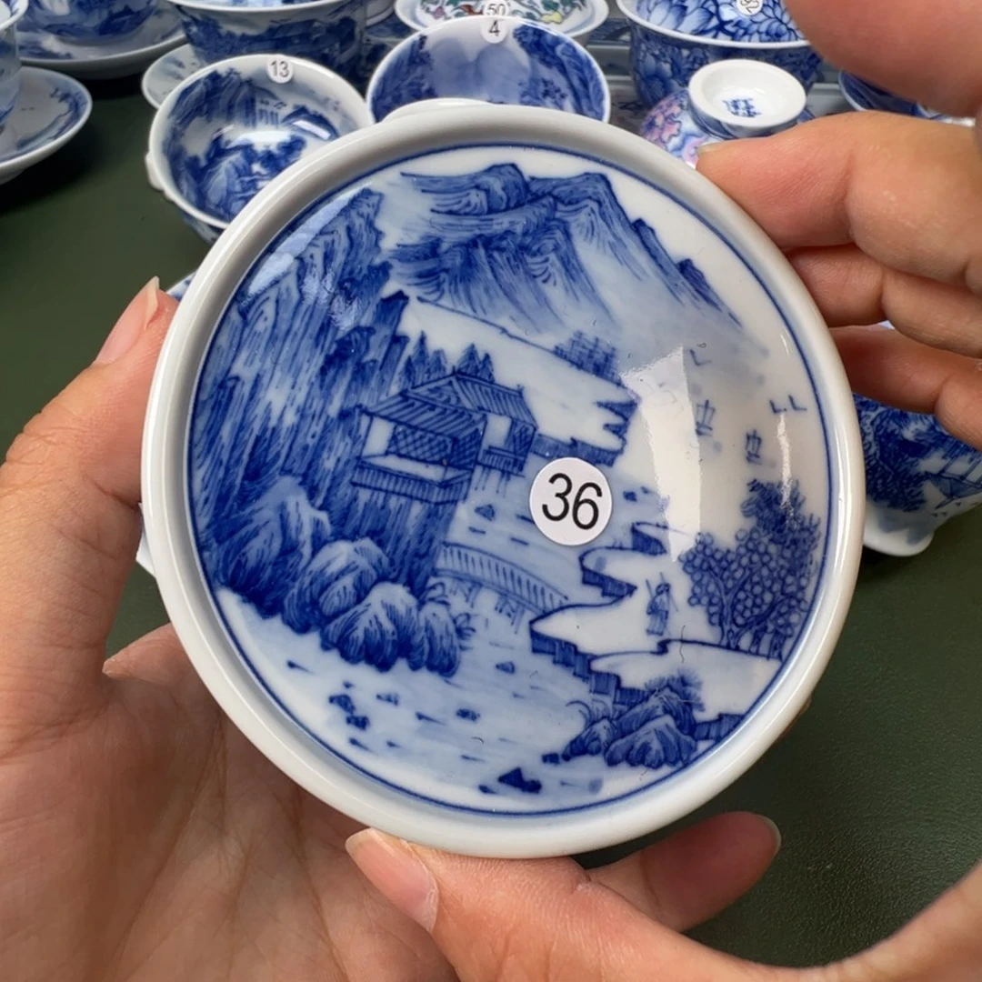 景德镇纯手工纯手绘茶具木木36