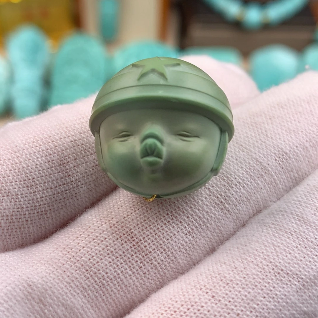 绿松石未镶嵌可爱嘟嘟嘴