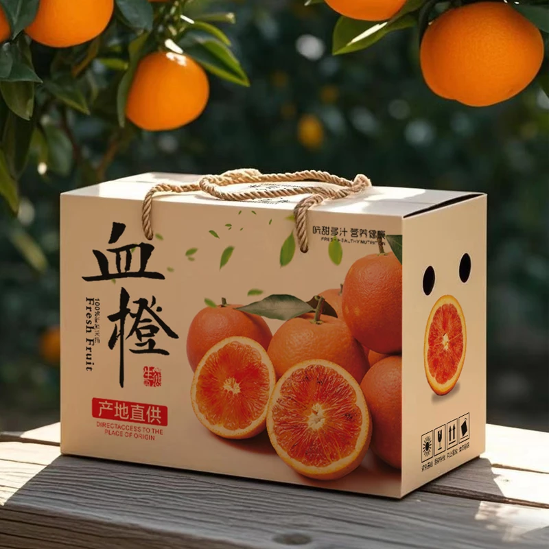 血橙包装盒礼盒血橙纸箱血橙子包装箱高档5/10斤装血橙礼盒包装盒