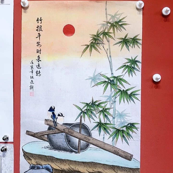 油画张迎新老师国画作品朵 